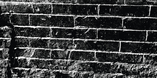 Repetitive brick pattern with subtle variations in color and form, adding depth and visual interest.
