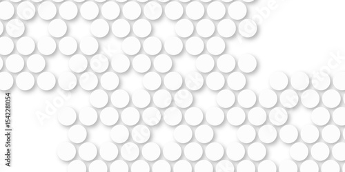 White tiles wall. round marble textures, ball tiles. Top view pavement circle block white texture with seamless patterns floor background. Air Bubble wrap texture background. Textured Background.
