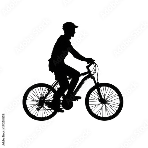 Wallpaper Mural Silhouette of a cyclist riding a bicycle on a transparent background a stylish graphic design element perfect for transportation cycling sport and fitness themed projects Torontodigital.ca