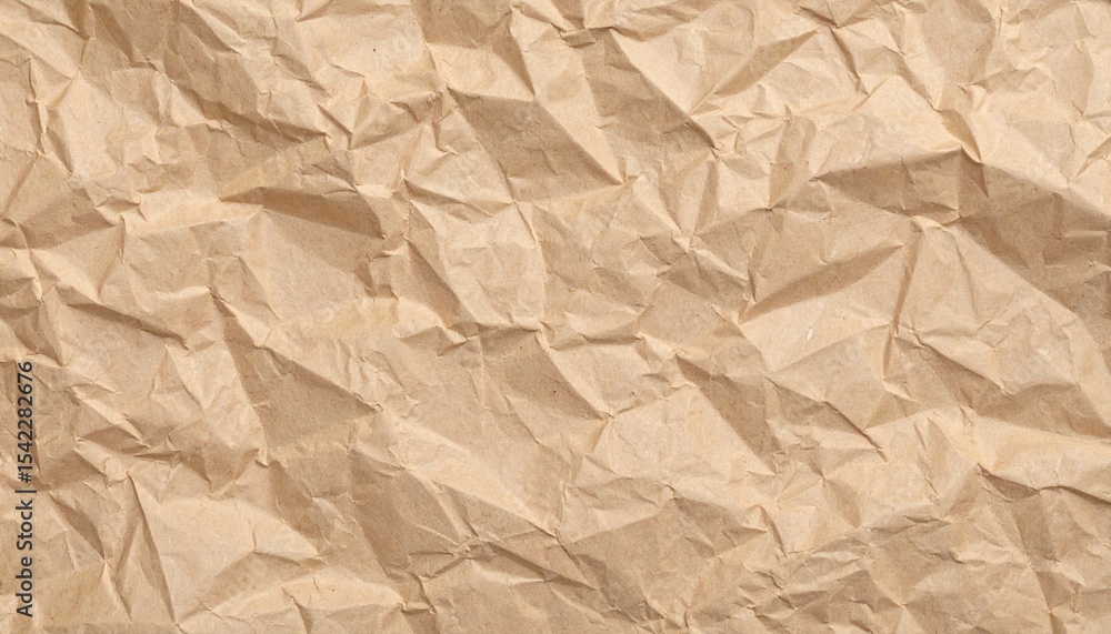 Fototapeta premium Recycled Kraft Paper with Wrinkles