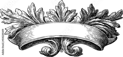 Neoclassical laurel crest with byzantine elements for decorative design