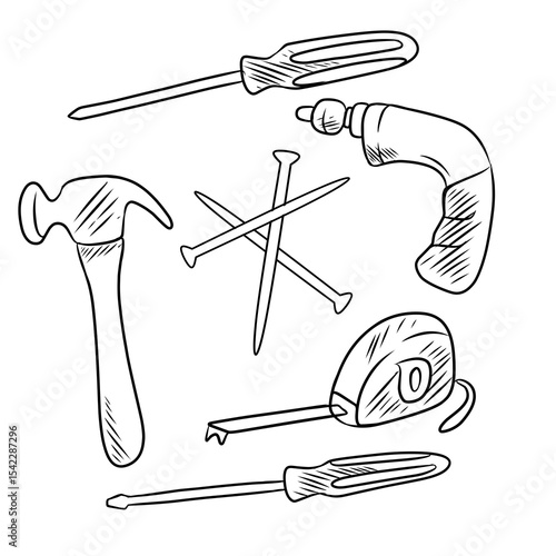 bone tools vector collection set illustration image