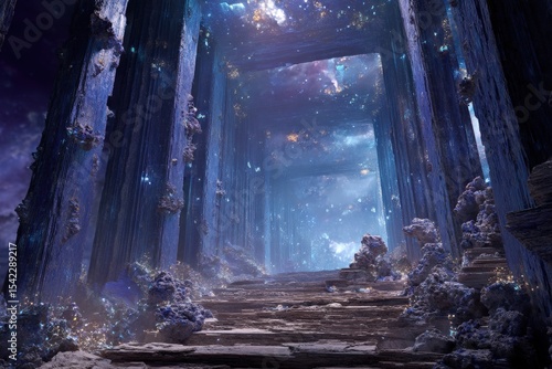 Ancient stone pathway leads...