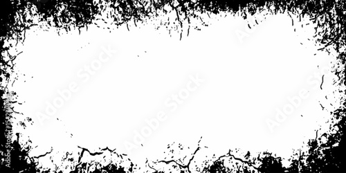 Frames in grunge style. Abstract rectangles with space for text The monochrome texture is old. Vintage worn pattern. The surface is covered with scratches.