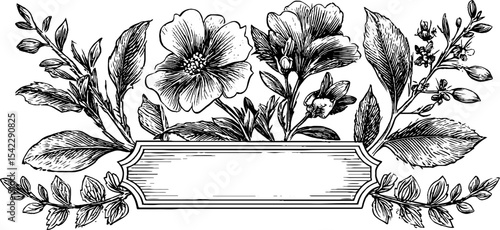 Ornamental floral border with spiked mandala and zigzag scroll for design