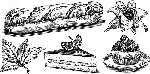 Elegant pastry selection with éclairs, custard puffs, and exquisite desserts for gourmet inspiration