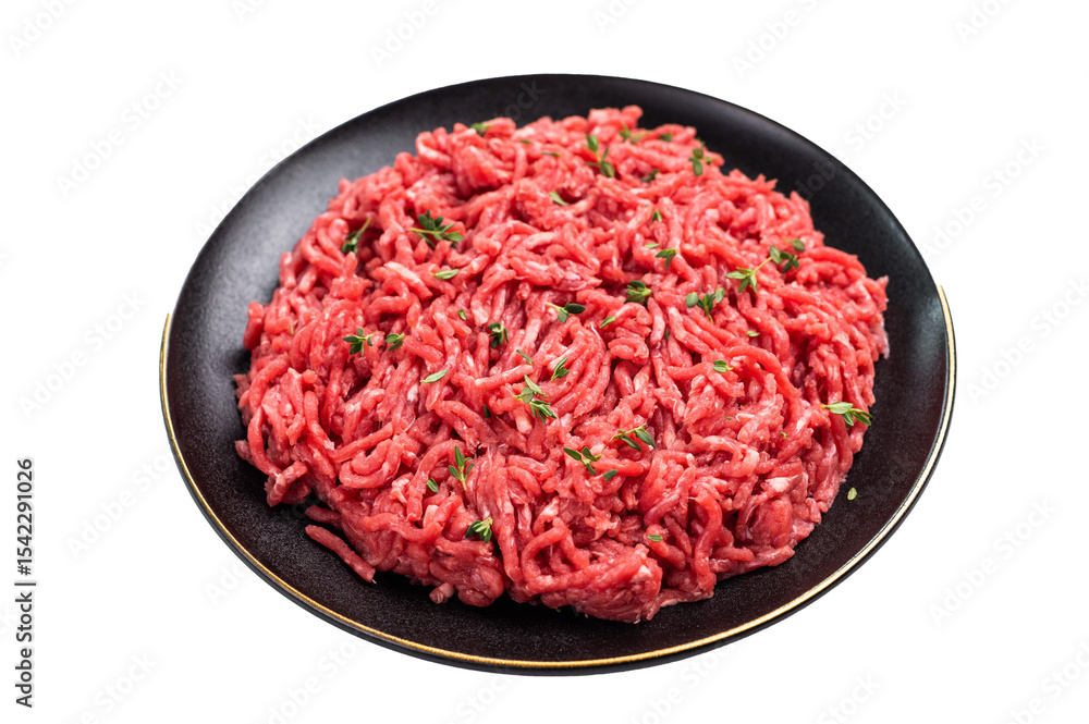 Raw mince ground meat also named forcemeat Raw mince ground meat also named forcemeat