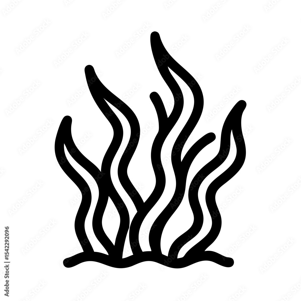 Obraz premium vector illustration of a seaweed 