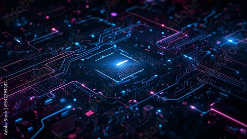 Abstract technology background, modern computer world concept