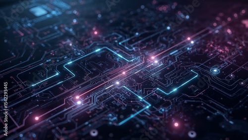 Abstract technology background, modern computer world concept