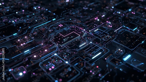 Abstract technology background, modern computer world concept