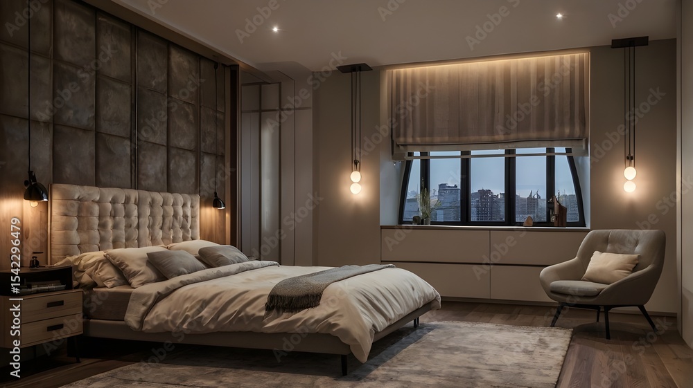 Obraz premium /Bedroom and lights