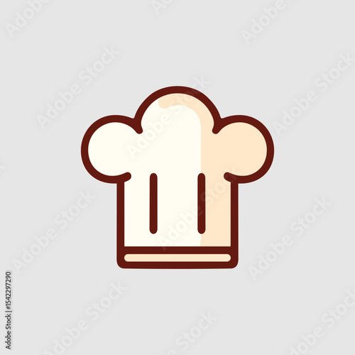 Chef's hat in classic design, white cotton