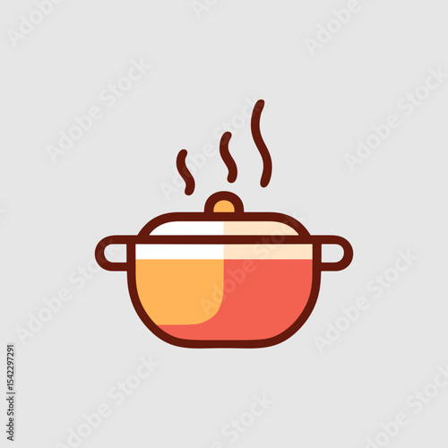 Small round cooking pot  kitchen essential for compact meal preparation 