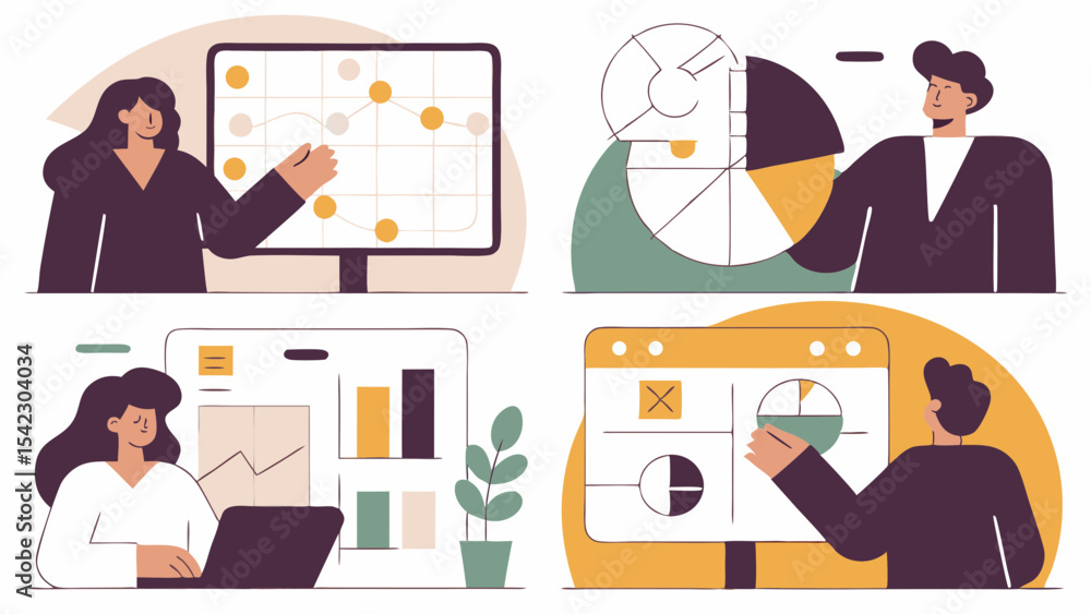 Business Project Management Tools and Phases Set Business Project Management Tools and Phases Set