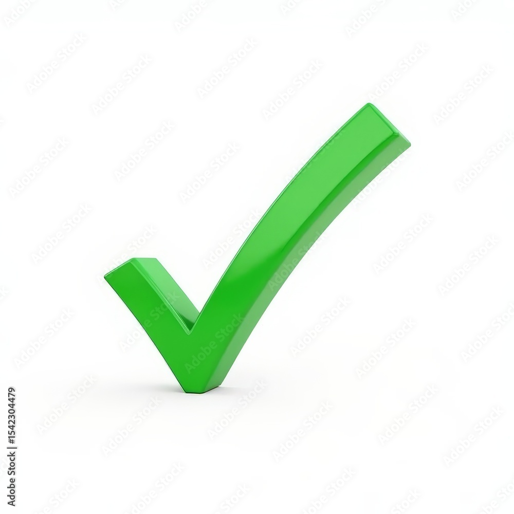 Green check mark isolated on white background Green check mark isolated on white background