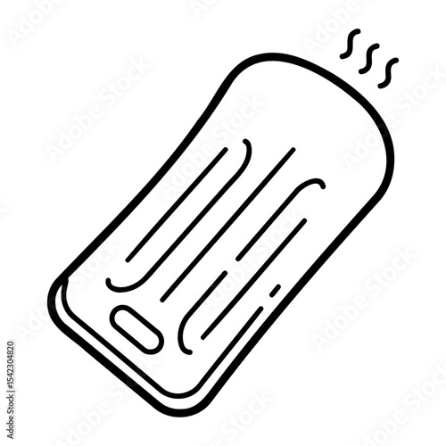 Thermal heating pad for therapeutic relief, minimalist line art design