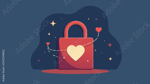 Secure Heart Padlock