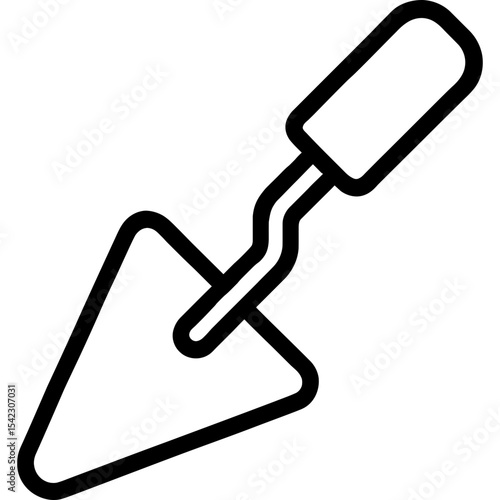 Minimalist trowel outline icon