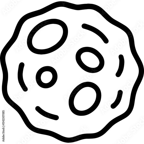 Asteroid outline icon vector