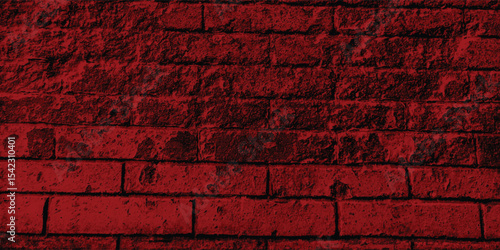 Industrial-era construction with visible signs of time, given a red filter for a contemporary and dramatic touch with strong shadows.
