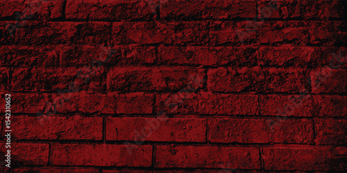 Industrial-era construction with visible signs of time, given a red filter for a contemporary and dramatic touch with strong shadows.
