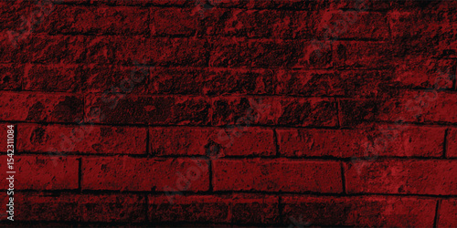 Unevenly colored wall surface with a dominant red hue, adding a complex and painterly quality to the texture with dark areas.
