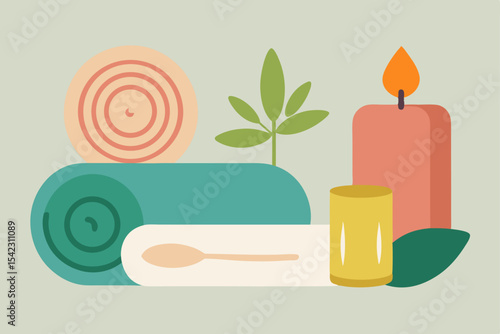 spa set with candles