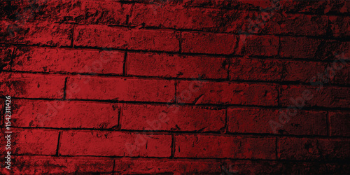Weather-beaten construction material in a dark red tone, displaying a coarse grain and the effects of time with strong shadows.
