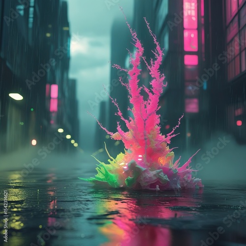 Neon Lights in Cyberpunk World