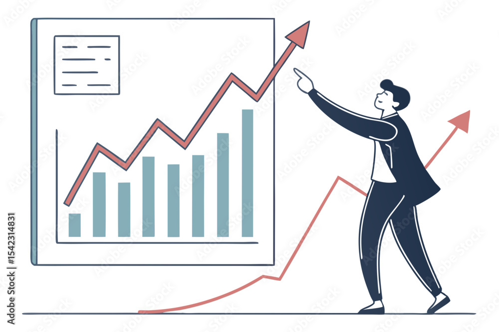 Financial Growth Concept Illustration Financial Growth Concept Illustration