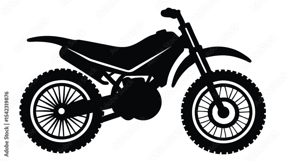 Fototapeta premium Dirt bike isolated on white background
