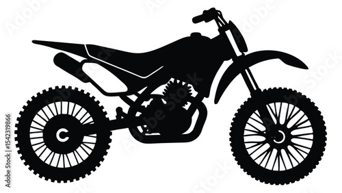 Dirt bike isolated on white background