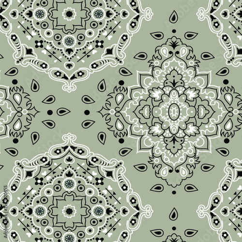 Abstract Art Grunge Flower Pattern 