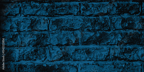 Background texture of an old, deteriorating wall, given a striking blue treatment for a modern, artistic feel.
