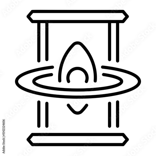 An outline style icon depicting quantum portal 