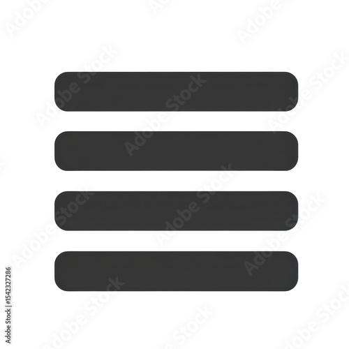 Menu bar icon isolated on transparent background. PNG Technology