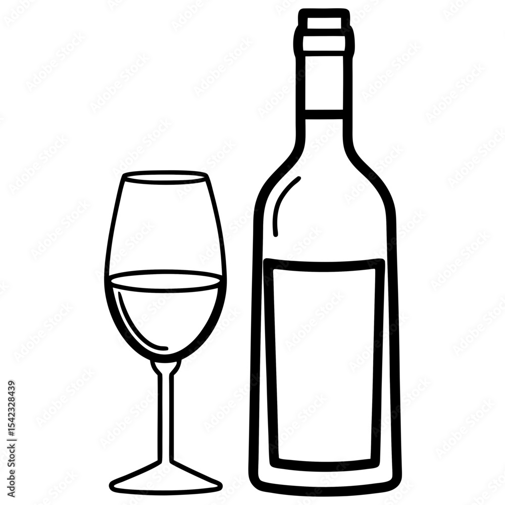 bottle and glass bottle and glass