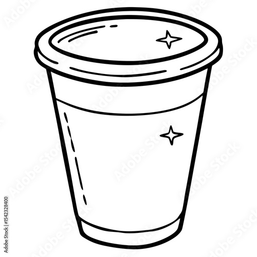 paper cup with straw
