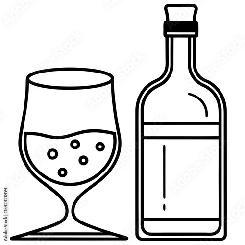 bottle and glass