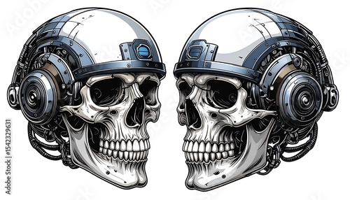 Robotic Skulls with Futuristic Design.