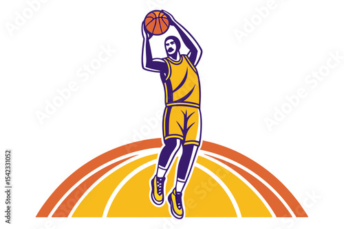 Man Dunking Basketball Symbolizing Energy