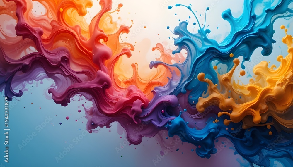 High-resolution abstract image of colorful ink drops swirling in water – vibrant tones, soft lighting, fluid motion High-resolution abstract image of colorful ink drops swirling in water – vibrant tones, soft lighting, fluid motion