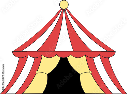 Circus vector art, carnival vector, circus tent, carnival big top tent