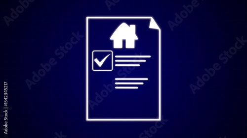 Wallpaper Mural Document with tick mark icon animation. file approvement document symbol. Torontodigital.ca