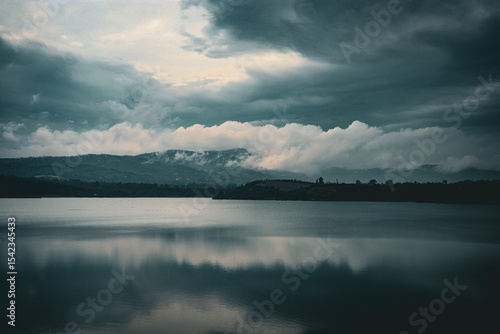 clouds over lake Marathon