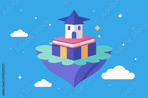 fairy tale castle on the sky