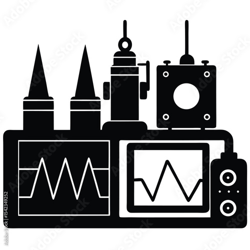 Detailed Illustration of Modern Laboratory Equipment