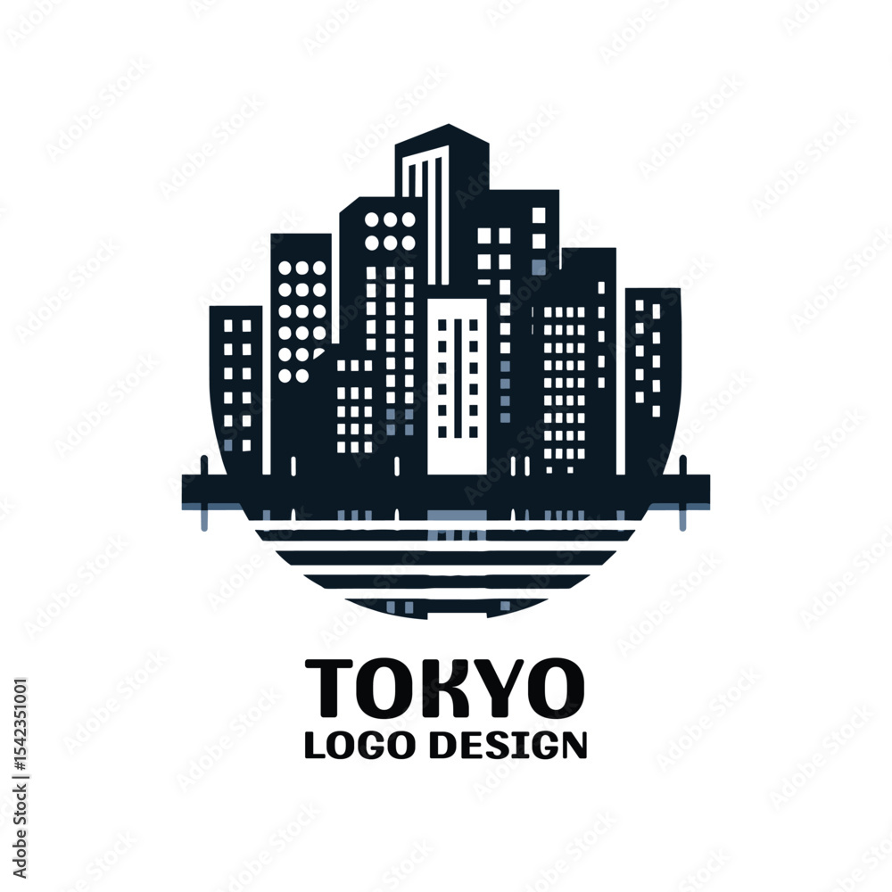 Obraz premium Tokyo Vector Logo Design