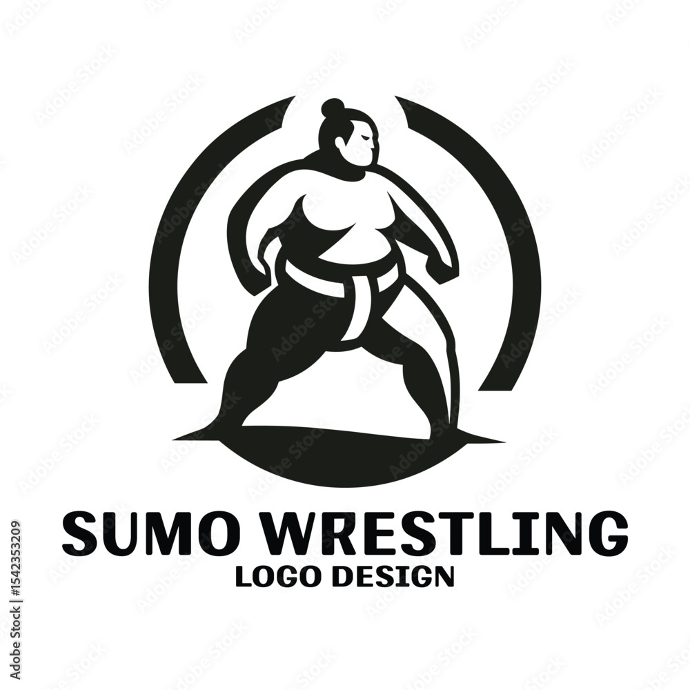 Obraz premium Sumo Wrestling Vector Logo Design